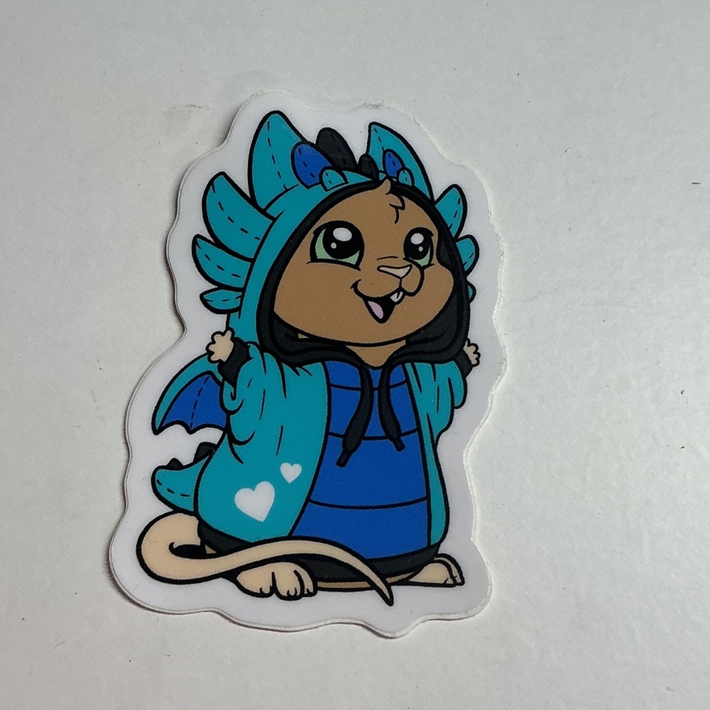 Blue Dragon Costume Sticker